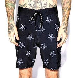 Black craft cult- goat board shorts size 30